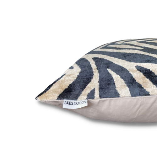 Grey Zebra print cushion